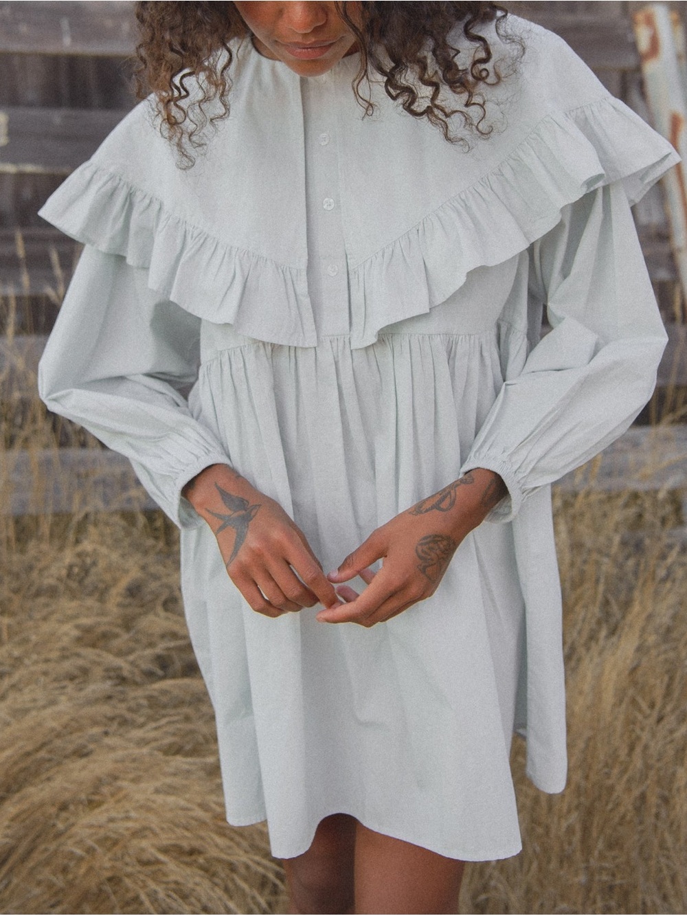 Sonderhaus Kella Dress in Baby Blue, XXL *Sold out online*